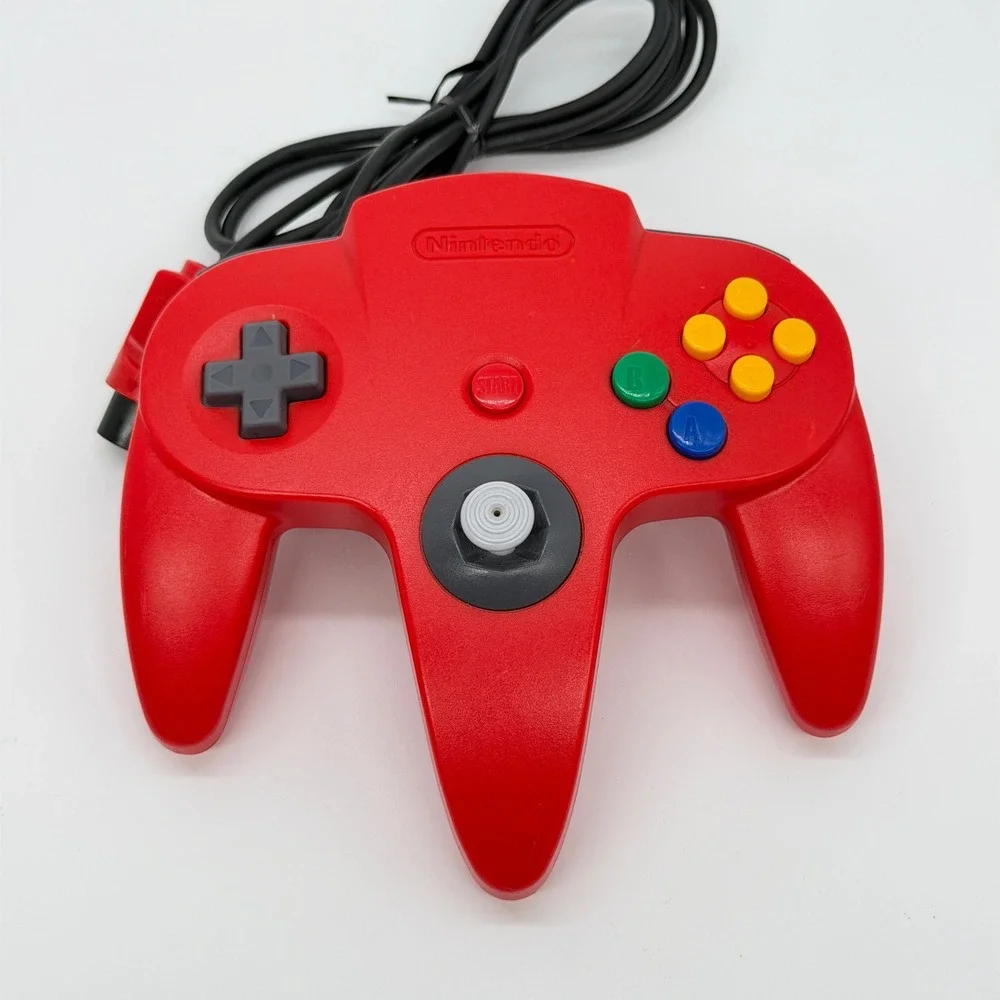 Nintendo 64 N64 Controllers OEM Grey & Red Bundle NUS-005 Authentic Vintage